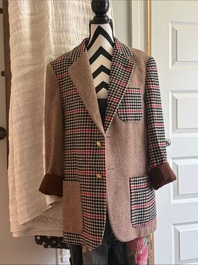 Houndstooth blazer L oversized